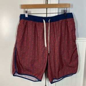 Fair Harbor Mens anchor Trunks Shorts Geometric Print Elastic Waist Mens size xl